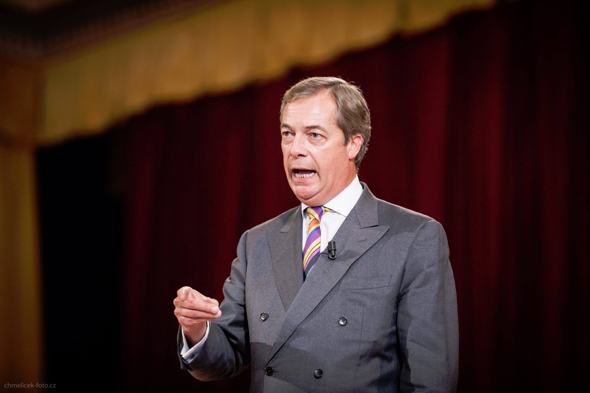 Nigel Farage na konferenci Svobodných
